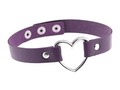 Open Heart Choker in Purple