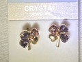 Purple Shamrock Earrings