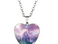 Pegasus Heart Lavender Necklace