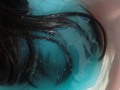 Trying Kool aid hair dye. I think my hair maybe too dark. Abbie's worked. Tho the blue looks…