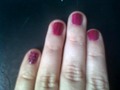 Jamberry Nail Wrap - Trial Pack Jamberry Nail wrap on my pinky finger (left), and regular nail polish...