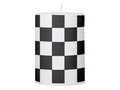 Attractive Black & White Checkered Candle via zazzle