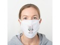 Caffeine Chaos Curse Words White Cotton Face Mask via zazzle