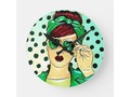 Retro Mom Round Clock via zazzle