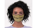 Six Feet Please Tan Plaid Premium Face Mask via zazzle