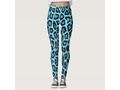 Blue Leopard Leggings via zazzle