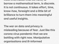Day 8 — Data and sense. Part 1. … [swipe left above for text]