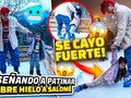 LE ENSEÑO A PATINAR A MI HIJA SOBRE HIELO🥶😱 Link en mi biografía🔥