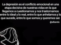 La depresión es una enfermedad que nos hace sentir desvalorizados y culpables, viviendo constantemente en el pasado y difícilmente podemos salir él.  Normalmente nos deprimimos en una estapa decisiva de nuestras vidas en la que llegamos a cuestionarnos y nos trastornamos entre lo ideal y lo real, entre lo que anhelamos y lo que sucede, entre lo que somos y queremos ser. Es un desequilibrio interior donde vamos perdiendo nuestra individualidad y poco a poco nuestro deseo de vivir.  Las personas depresivas se vuelven permeables y sentirán todo lo que está sucediendo a su alrededor por lo que el entorno que los rodea influye mucho siendo éste muchas veces el origen porque todo dependerá las situaciones que se vivan en él al aumentar la sensibilidad de la persona haciéndola sentir invalidada y limitada. (leer el post publicado anteriormente para una mejor comprensión). Lo anterior se termina convirtiendo en una carga pesada que desvaloriza cada vez más al individuo, abandonándose así mismo hasta llegar a sentirse culpable e ir perdiendo el deseo de vivir pero también puede llegar a sentir una enorme necesidad de atención de su entorno manipulando a este de manera inconsciente mediante la depresión.  Es importante identificar la causa que pueden ir desde los acontecimientos vividos en la infancia (la mayoria de los casos) pasando por las presiones experimentadas en la juventud hasta la pérdida de un ser querido, de un objetivo de vida o de una incomprensión para poder así abordarla con exactitud y realizar un cambio de la perspectiva de la realidad permitiendo que el individuo se vea como un ser único con valores internos excepcionales que le permitirán tomar control de si mismo y de su vida con recursos propios y necesarios para cambiar su destino, apreciando por él mismo la recompensa de sus esfuerzos y responsabilidades desde su propia libertad.  La #depresión mantiene al cuerpo y a la mente encerrados en un conflicto emocional de profunda tristeza que requiere de un cambio de perspectiva de una etapa decisiva de la persona que ella misma no logra identificar salvo que reciba ayuda profesional.  Manuel Malpica Barela Máster Coach en Neurolingüistica. +584149421414