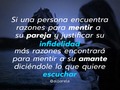 Y por tu #amor hacía esa otra persona, el cual es más grande que el amor que puedas llegar a sentir por ti, volverás a darle la oportunidad para reivindicarse... hasta que vuelva a equivocarse.  Nunca te dejarán por algo mejor, solo te dejarán por algo más facil.  Realmente no deberías preocuparte porque al final será la otra persona quien se queda con quien te traicionó.  No te esta causando molestia, te está haciendo un favor porque sin duda alguna te vendrá algo mejor, solo que ahorita no quieres verlo porque el dolor de la resistencia al #cambio es superior al #dolor de cambiar.  Quedarte a su lado porque a los hijos les puede generar un trauma o quieres hacerlo diferente a como tus padres y no quieres que vivan lo que experimentas te en tu infancia; piensa que, más daño haces y te haces por considerar protegerte y protegerlos que enseñarles la importancia del #respeto, los #límites, los #valores y el #amorpropio.   En tu conducta quedará el ejemplo que darás para que otros puedan apreciar el estado de conciencia que la lección te llego a dar.