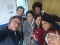 Con los meros meros @madrigal.salazar @dubanprado @sandraguzmantv @ezequiela_jimenez @dirleylopezcaro #yeimi @elbronxlaserietv @caracoltv #foxtelecolombia🎥📹🎬 #colombia #ecuador #mexico #aruba #argentina #peru #instamonent #instagram #crew #makeup #instafamous #instafollow #sanandres #gomelo #marucha