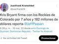 A repartir palos para el Coors Field 🔥🔥  Uno de los jugadores que más vuelve locas a las mujeres firmó con los Rockies de Colorado ⚾⚾  #Krisbryant #mlb #mercado #firmas