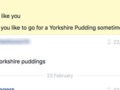 #TBT to National Yorkshire Pudding Day when I decided to find out if 'Fancy a Yorkshire?' works as a chatup line...