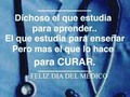 Desde hace ya casi 13 años para acá me e visto involucrado en el mundo de la medicina indirectamente. Y e visto el sacrificio la abnegación y esfuerzo de muchos de mis amigos por ser mejores en cada uno de sus campos dentro de la medicina . Me e visto abandonado por cansancio por estudios por el trabajo pero orgulloso de cada uno de ustedes por intentar ser mejores cada día.. se que encontrarán muchos que no ven nada de esto pero otros si lo vemos. Vemos la pasión el amor por lo que hacen el sacrificio de tiempo de dejar a su familia a un lado y aunque no es bien remunerado ustedes estan hay de pecho frente al cañón aman lo que hacen. . FELIZ DIA DEL MÉDICO. en especial a ti ( I.C.B.) yo se que soy un paciente (H.I.) pero tu siempre hay paciente y desesperado por que todos se sientan bien.. I LOVE YOU...