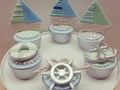 Barquito Cupcakes #amk#amkgourmet#cake#bolo#torta#pastel#mesadulce#mesadedulces#nemo#instacake#barquito#marinero#cupcake