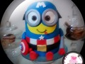 #cake# minion#superheroe#capitanamerica 👍