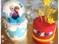 #cakes#minicakes#frozen#cars#cumpleaños@alessayfabian#birthday ❄️❄️👑 🚗🚗🏁🏁