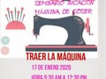 Muselina anuncia el seminario de inicio a la máquina de coser este viernes 17 de enero a las 9.30am a 12.30 PM aún cupos disponibles reserva ya por telf 04141406208 y el 0212 2573172