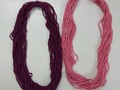 Y así le quedó la tarea a mi alumna y su primera clase a crochet aprendió a tejer cadeneta y listo ya dos collares. Y hoy aprendiendo medio punto vamos para el 2do proyecto. Felicitaciones