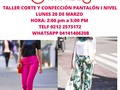 Muselina anuncia taller de corte y confección ✂️ pantalón 👖 1 nivel  Día de inicio: lunes 20 de marzo  2 clase miércoles 22  3 Viernes 24 de marzo   Hora: 2:00 pm a 5:00 pm  Consta de 3 clases  Aprenderás:  Tomar medidas Realizar patrón  Montar y marcar en tela Cortar y coser  Reserva tu cupo a través de Whatsapp  📱 04141406208  ☎️ Telf tienda 0212 2573172   #aprendeyemprende #corteycostura #coser #hacerpantalon #yosilohago #emprendedores #coseramaquina #muselina #macaracuay