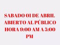 Muselina anuncia a su distinguida clientela que estamos trabajando este sábado 01 de Abril el el horario de 9 : 00 AM a 5:00 pm  Whatsapp 📱04141406208  ☎️Telf tienda 0212 2573173