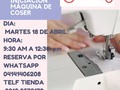 Muselina anuncia Seminario de iniciación máquina de coser. Día: Martes 18 de Abril Horarios:  9:30 AM a 12:30 pm   Aprenderás: Enhebrar la máquina Llenar bobina Realizar: costura recta zigzag y francesa Pegar: cierre, sesgo y elástico Hacer ojal Conocer todas las puntadas de tu máquina.  Reserva tu cupo por Whatsapp  📱 04141406208  ☎️ Telf tienda 0212 2573172  #abcdelamaquina #costura #costurerasvenezuela #corteyconfeccion #corteycostura #hazlotumisma #aprendeyemprende #merceriasencaracas  #acoser #ilovecoser #merceriasencaracas #mercerias