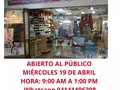 Muselina anuncia a su distinguida clientela que estamos abierto al público este miércoles 19 de Abril  Horario 9:00 am a 1:00 pm  Telf tienda  ☎️ 0212 2573172  Whatsapp  📱 04141406208   Bienvenidos  #merceríacreativa #merceriasencaracas #merceriasonline #merceriadevenezuela #caracas #macaracuay #terapiaocupacional #tejeresterapia