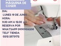 Muselina anuncia cupos disponibles Seminario de iniciación máquina de coser. lunes 19 de Junio Hora:  9:30 AM a 12:30 pm   Aprenderás: Enhebrar la máquina Llenar bobina Realizar: costura recta zigzag y francesa Pegar: cierre, sesgo y elástico Hacer ojal Conocer todas las puntadas de tu máquina.  Reserva tu cupo por Whatsapp  📱 04141406208  ☎️ Telf tienda 0212 2573172  #abcdelamaquina #costura #costurerasvenezuela #corteyconfeccion #corteycostura #hazlotumisma #aprendeyemprende #merceriasencaracas  #acoser #ilovecoser #merceriasencaracas #mercerias