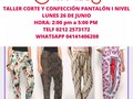 Muselina anuncia taller de corte y confección ✂️ pantalón 👖 1 nivel  Día de inicio: lunes 26 de Junio  2 clase miércoles 28 3 Viernes 30 de junio   Hora: 2:00 pm a 5:00 pm  Consta de 3 clases  Aprenderás:  Tomar medidas Realizar patrón  Montar y marcar en tela Cortar y coser  En este taller práctico y teórico cortas dos 👖 👖 Pantalón con cierre y pretina  Pantalón con elástico   Clases presenciales   Reserva tu cupo a través de Whatsapp  📱 04141406208  ☎️ Telf tienda 0212 2573172   #aprendeyemprende #corteycostura #coser #hacerpantalon #yosilohago #emprendedores #coseramaquina #muselina #macaracuay