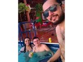 Con la #Ñeñe @jeraldinvargas & el #Parcero @romariini De #Piscina 💧💧 #Festivo 🙌 #PoolParty 😎 #QueNivel 🏁