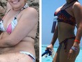 Tenía que tomarme la foto con luisa para mostrarles su resultado!! Controlo 13 kilos sobrepeso 😱 en 2 meses ➡️ desliza para para ver su transformación corporal