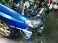 #Tbt 2012 #projects #andresmakevin  Subaru Sti 2007 Custom pipes Custom fab rotated intake manifold