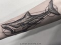“Carcharodon carcharias” White Shark Freehand ✍🏽 #tattoo #tattoos #tatts #tatuajes #tatuajem #ink #inked #inkstagram #instatattoo #tattooideas #blackwork #armtattoo #sharktattoo #whiteshark #fkirons #dynamicink #criticalpowersupply #ironworksbrasil #linkinkapp #revistametalhead #tribalstagetattooshop #andyduartetattoo