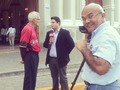 El @aguilapromar Manuel Herrera durante entrevista a Domingo Carrasquel en Santa Rosa