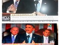 Arriba CNN, abajo Telesur