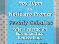 Ésta semana comenzamos entrevistas en estudio de la emisión nocturna de @NotiPromar hoy conversaré con Freddy Ceballos Presidente de la Federación Farmacéutica Venezolana #EnVivo 10pm por @promartv   #exclusiva #noticiero #entrevistas #periodismo #enserio #Barquisimeto #economia #salud #farmacias