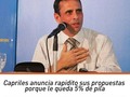 #Repost @chiguirebipolar ・・・ Capriles anuncia rapidito sus propuestas porque le queda 5% de pila.