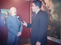 Conversamos con Frédéric Desagneaux embajador de #Francia durante la inauguración de la exposición de muestras del museo del #Louvre en #Barquisimeto en el fondo la #Gioconda #MonaLisa y a la derecha La Liberté guidant le peuple #EugeneDelacroix  Puede ver más imágenes y la entrevista exclusiva hoy 10pm en @Promartv