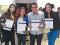 Hoy junto a mis colegas periodistas y locutoras @megaabreu @mgabrielaarambulo y @rebecapalmerobb recibiendo el original del certificado de locución #UCV #UCLA