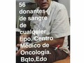 #BARQUISIMETO #ServicioSocial #Urgente para José Manuel Andueza, 56 donantes de sangre de cualquier tipo. Si estás en Barquisimeto o conoces a alguien que pueda ayudar por favor comunícate al 04143563753 o dirigirse al Banco de sangre del Centro Médico de Oncología Barquisimeto, calle 41 entre carreras 20 y 21