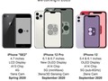 iPhone 2020 lineup based on the JP Morgan report.  iPhone “SE2” iPhone 12 at 5.4 & 6.1 inches, with OLED & 5G iPhone 12 Pro at 6.1 & 6.7 inches with advanced OLED & 5G Wallpapers by @9techeleven ••••••••••••••••••••••••••••••••••••••••••••••••••••••••••• Concept by @9techeleven | Follow us on Instagram @applestorehub