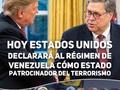 Estados Unidos declarará a al gobierno de Nicolás Maduro como patrocinador del terrorismo y realizará una acusación formal. - - Así lo informa la cadena CNN, citando cinco fuentes familiarizadas con la situación, en una nota publicada este jueves en la que destaca que el gobierno de Donald Trump presentará cargos contra Maduro. - - El medio advierte que este sería un movimiento trascendental que marcará un «punto bajo moderno» en las relaciones entre Estados Unidos y el régimen de Maduro. - - Esta designación por parte de Estados Unidos pone a Venezuela en compañía de otros cuatro países: Corea del Norte, Irán, Sudán y Siria. La decisión permitirá al gobierno de Trump implementar sanciones más duras contra el régimen. - - Se espera asimismo que lo fiscales del Departamento de Justicia den a conocer los cargos contra Maduro, que aún no están claros pero las fuentes citadas por CNN señalan que están relacionados con narcotráfico. - - CNN afirma que se espera que el secretario de Justicia, William Barr, anuncie la designación y los cargos en una conferencia de prensa este jueves en la mañana. . . #republicadominicana #santodomingo #rd #venezolanosenrd #venezolanosensantodomingo #venezolanosenrepublicadominicana #venezolanosenelexterior #venezolanosenelmundo #maduro #estadosunidos