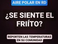 🔵TOMEN NOTA🔵 Una masa de aire polar está incidiendo en República Dominicana al inicio del período más frío del año.  ⚠️¿Cómo se sienten las temperaturas en su comunidad?  ⚠️¿Desde dónde reportan? By: @jeansurieloficial   #republicadominicana #santodomingo #frio #frioenrd