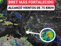 🔴ACTUALIZACIÓN🔴 La Tormenta Tropical Bret se ha fortalecido en las últimas horas y ha alcanzado vientos máximos sostenidos de 75 km/h, con ráfagas más fuertes: mantiene trayectoria hacia el oeste a 30 km/h.  ⚠️El Centro Nacional de Huracanes de Miami mantiene una trayectoria por el Mar Caribe entre viernes y sábado, a unos 500 kilómetros al sur de Puerto Rico y República Dominicana.  ⚠️Aunque no se prevé impacto directo en el territorio dominicano, debemos estar atentos a los efectos indirectos que podría generar la tormenta entre el viernes y el domingo en su tránsito por la región.  ⚠️Una vigilancia de tormenta tropical fue emitida para Barbados, en las Antillas Menores, por las ráfagas de viento y las precipitaciones que se registrarán en las próximas 24 a 36 horas.  🔴¡¡¡SIGAMOS PENDIENTES!!!  By: @jeansurieloficial   📌 5:08 PM 20.6.2023  ☑️ @JeanSurielOficial  ➡️ @AgendaClimatica  ▶️ YouTube.com/SurielJean