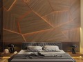What is your thought about this Bedroom? - Spectacular Wooden Accent Wall and Lighting Design by @archiplastica  Location : Kyiv, Ukraine 🇺🇦
