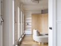 Wood ribbon apartment in Paris by architect @gaby.toledano⠀ 📸salem.mostefaoui⠀ #toledanoarchitects