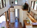 Swipe left to enjoy this Tiny House design by @littlebyronco ⠀ Location: Byron Bay, New South Wales.⠀ ______⠀ #architecture #architect #wood #design #designer #wood #interior #interiordesign #home #interiordesigner #loft #bedroom #nature #plants #bed #architect⠀ ---