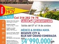 DOS DESTINOS POR UN SOLO PRECIO: MEXICO & RIVIERA MAYA Oct 7 al 14. Tiquetes ida y regreso. morral y maleta de 25 kilos, alojamiento 8 dias 7 noches, Mexico 3 noches con desayuno diarios, 4 noches en Riviera Maya todo incluido mas tours. en Mexico. City tour, Basilica de Guadalupe + piramides de Teotihuacan y seguro médico al viajero. Info y reservas 314 2827476 Of calle 14 Nº 14 - 21 centro Granada Meta. #AriatoursTeLleva. En Ariatours No soñamos. Hacemos sus sueños realidad!!!