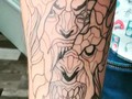 👹 lines, light and shadow ⚫⚪(black and gray) before color 🎨