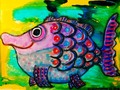 Oscar the Nosefish - #mixedmedia mimulux patricia no